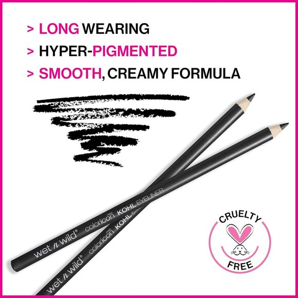 wet n wild Color Icon Kohl Eyeliner Pencil Smooth Creamy Long Finish Versatility - Picture 5 of 12